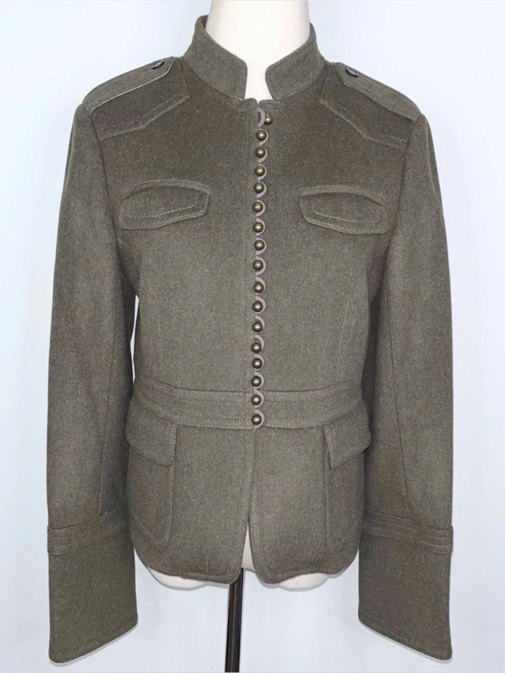 J. Crew 100% Wool Military Style Coat